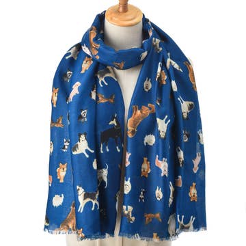Cartoon Dog Scarf - Multiple Colors