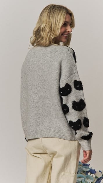 Cat Face Knit Sweater