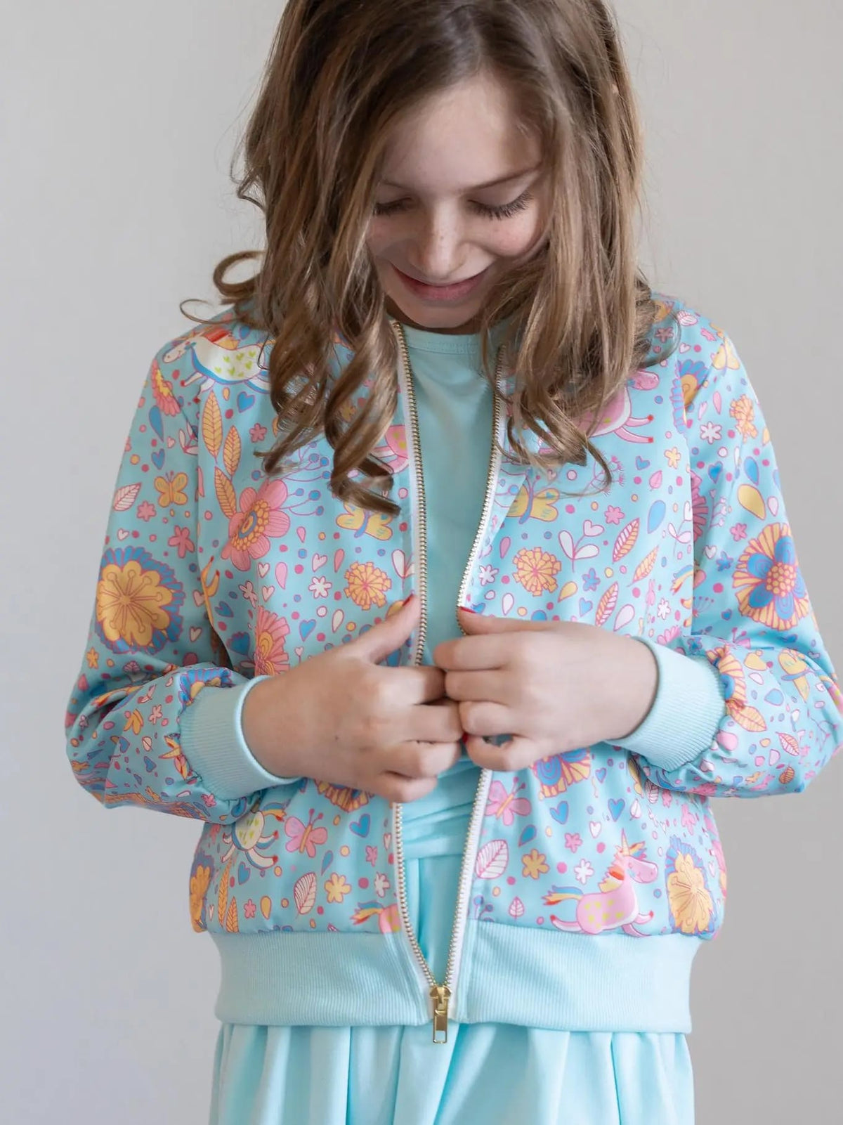 Mila & Rose Satin Jacket - Multiple Prints