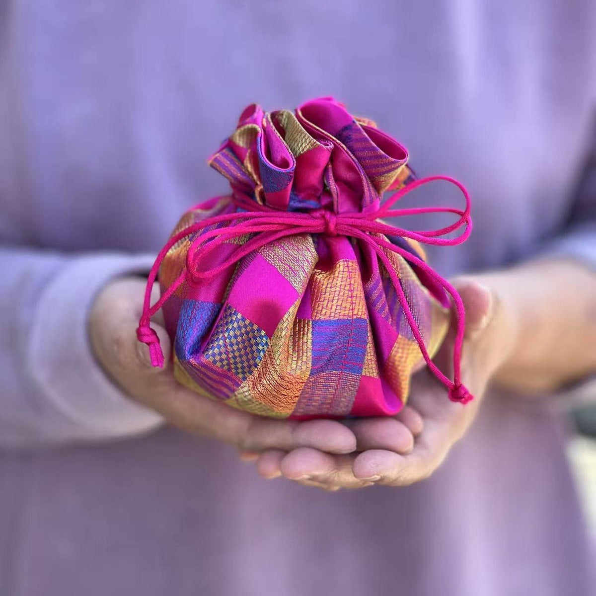 Silk Brocade Travel Jewelry Pouch - Multiple Patterns