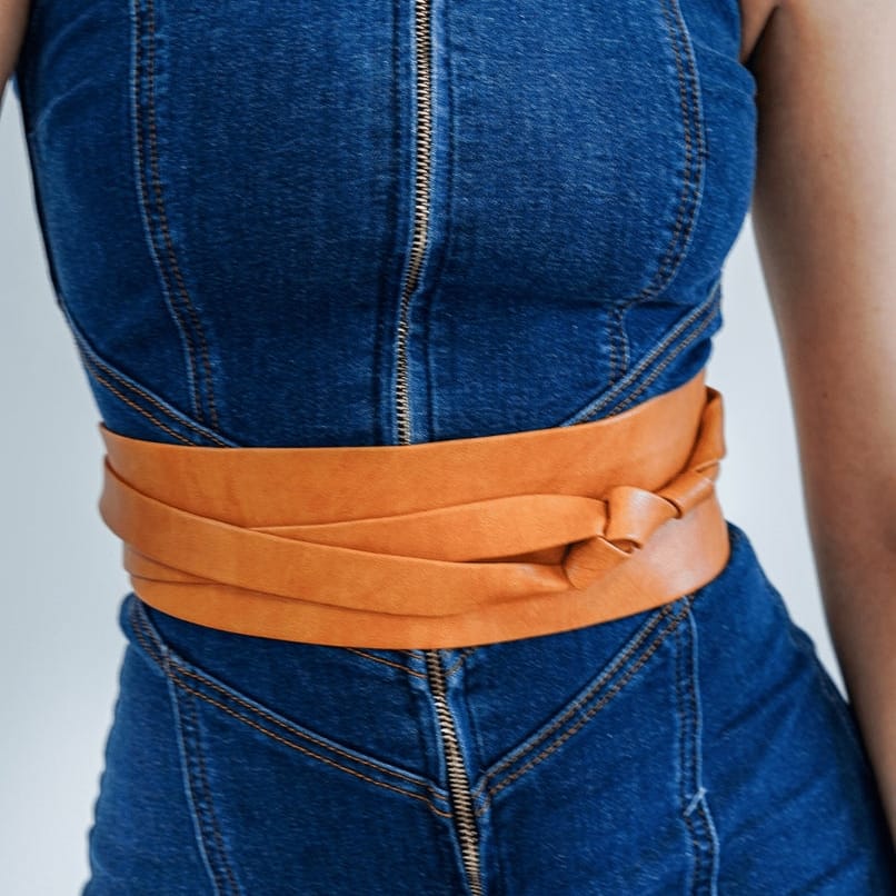 Tie-On Waist Cinching Obi Wrap Belt - Multiple Colors