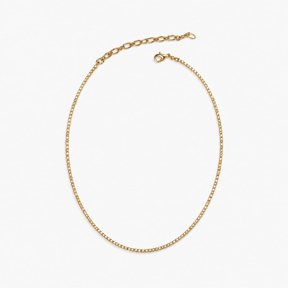 Crystal Tennis Necklace - Multiple Metals