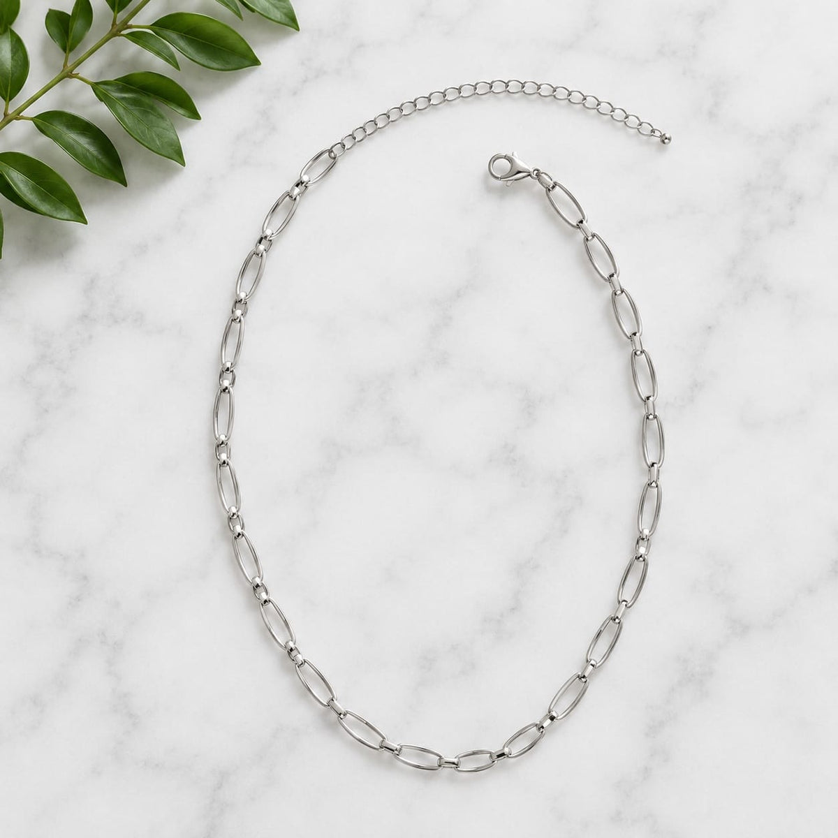 Gate Link Chain Necklace - Multiple Metals