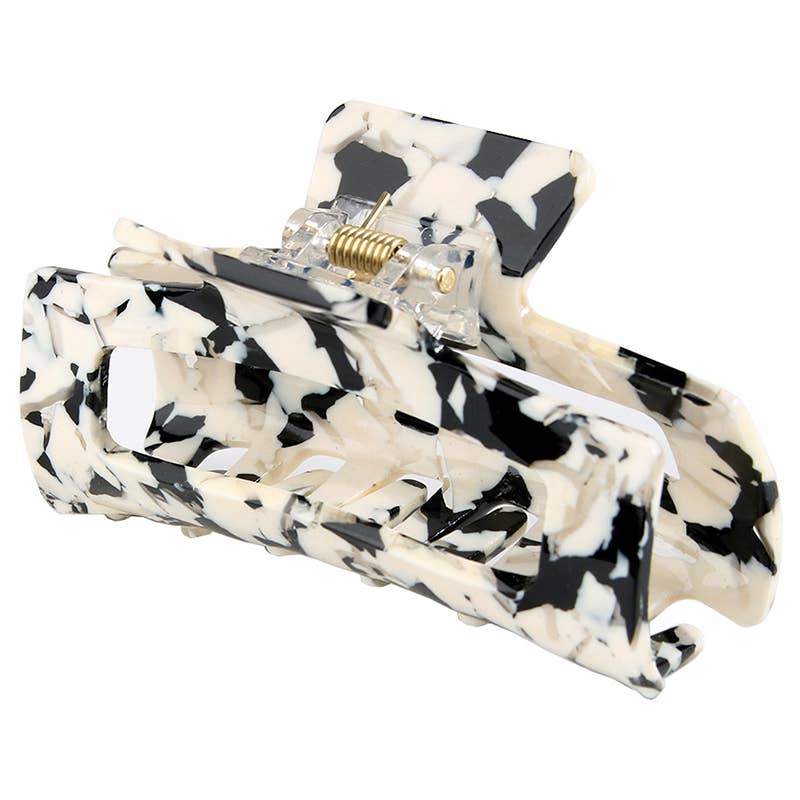 Tortoise Shell Flat Hair Claw - Multiple Colors