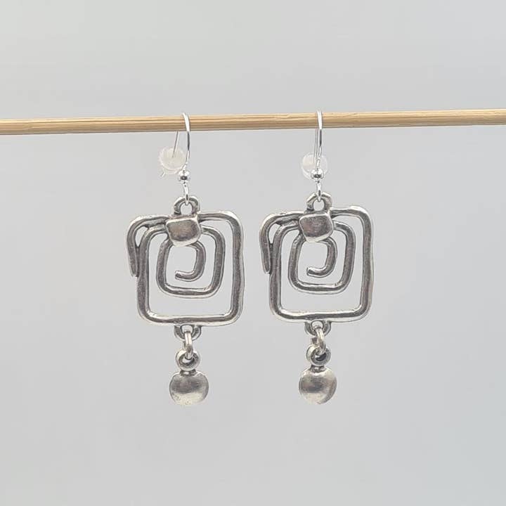 Volare Square Spiral Earrings - #5665