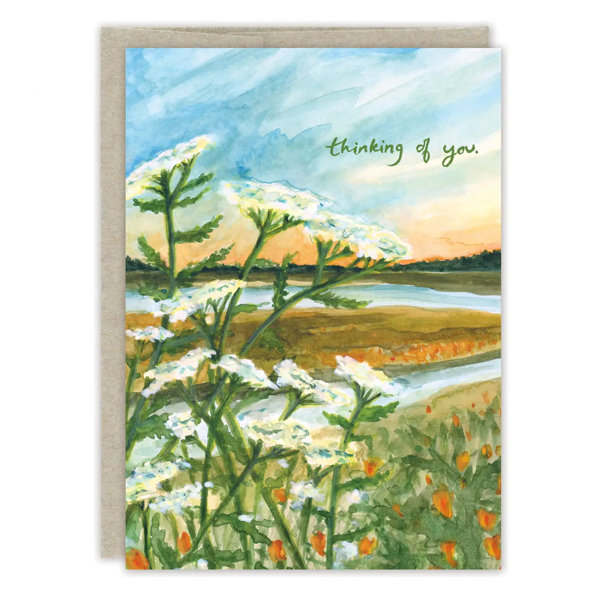 Yarrow Thinking of You Blank Greeting Card