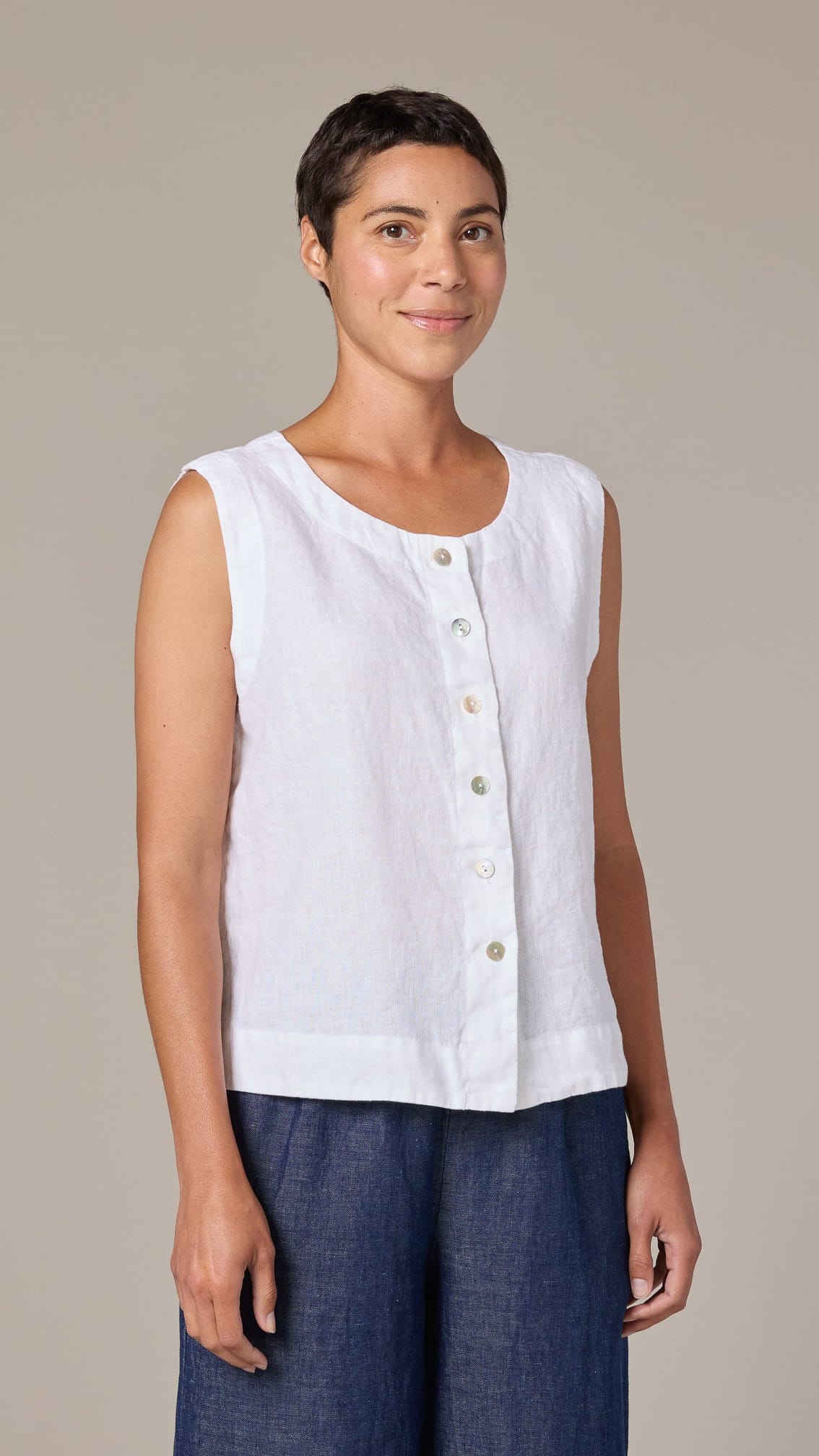 Cut Loose Linen Shirt Vest - Multiple Colors