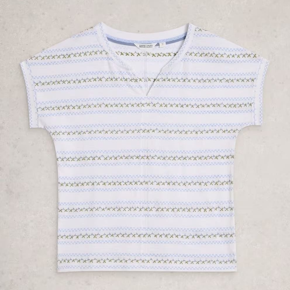Nelly Short Sleeve Embroidered Tee - Multiple Colors