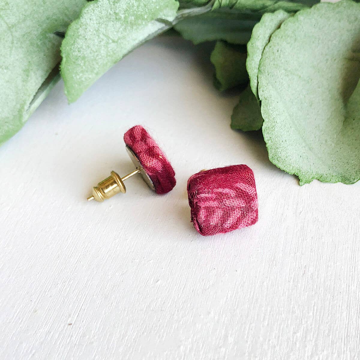 World Finds Kantha Square Post Earrings