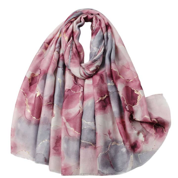 Shimmer Print Scarf - Multiple Colors