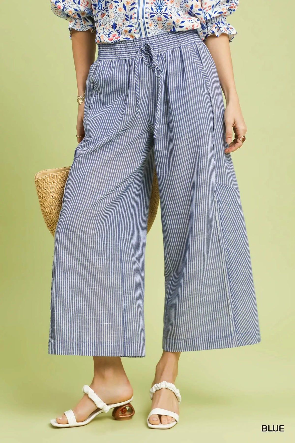 Umgee Stripe Wide Leg Pants - Multiple Colors