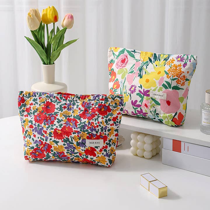 Floral Makeup Puch - Multiple Prints