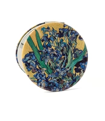 Value Arts Irises Round Travel Compact Mirror