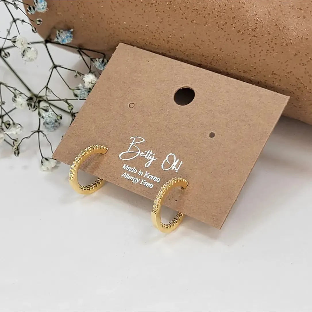 Betty Oh Small CZ Hoop - Multiple Colors