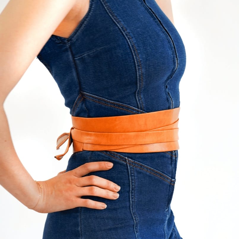 Tie-On Waist Cinching Obi Wrap Belt - Multiple Colors