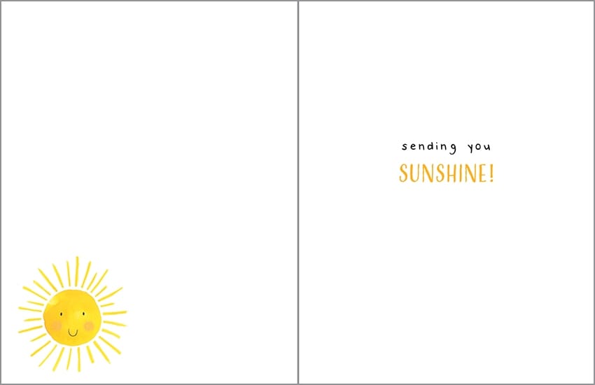 Smiling Sun Thinking Of You Greeting Card