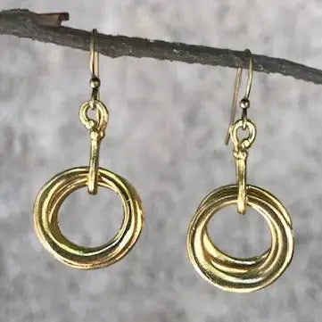 Volare Triple Loop Drop Earring - Multiple Metals #5BR83X