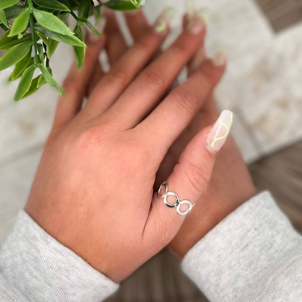 Anju Jewelry Silver Open Circle Ring - Multiple Metals