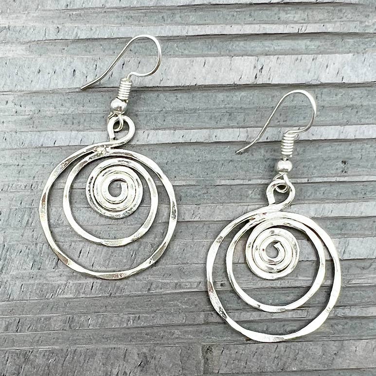 Anju Jewelry Small Spiral Circle Earrings - Multiple Metals