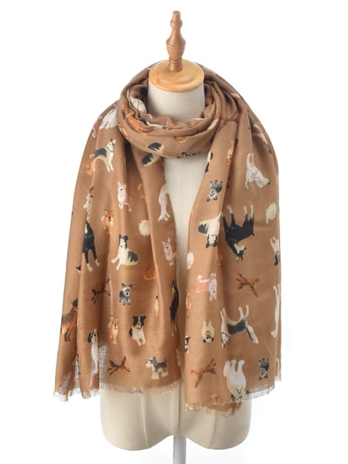 Cartoon Dog Scarf - Multiple Colors