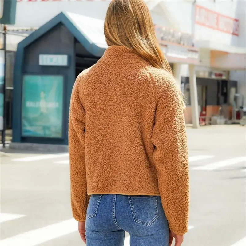 Sherpa Quilted Zip Up Jacket - Multiple Colors