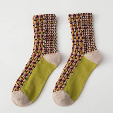 Color Pop Textured Crew Socks - Multiple Colors