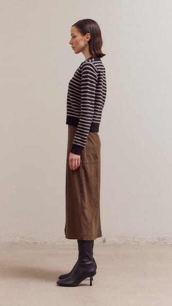 Striped Button Up Cardigan