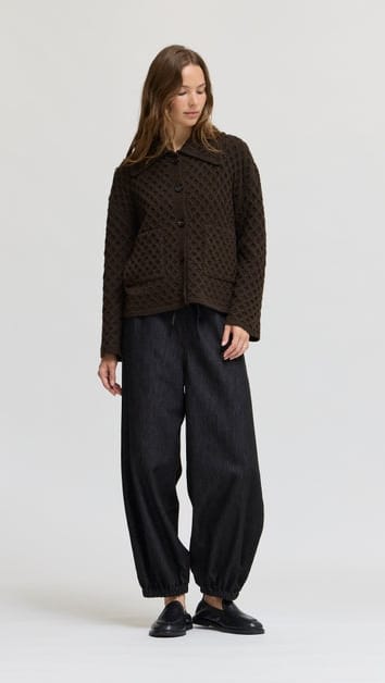 Textured Knit Sailor Cardigan - Multiple Colors
