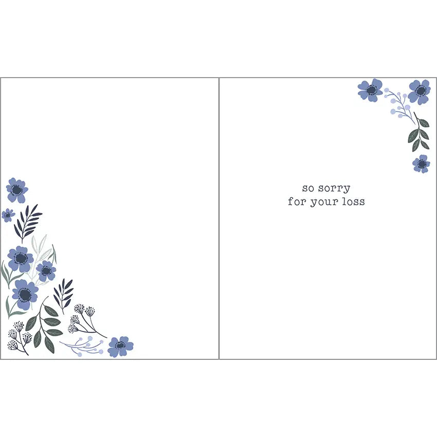 Deepest Blue Flowers Sympathy Greeting Card