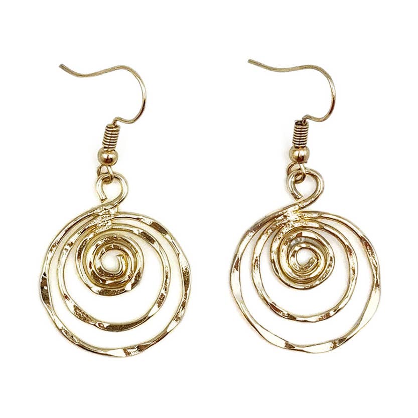 Anju Jewelry Small Spiral Circle Earrings - Multiple Metals