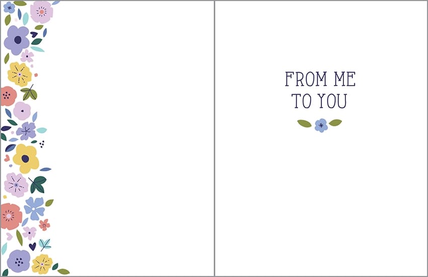 Sweet Purple Flowers Thinking Of You Greeting Card