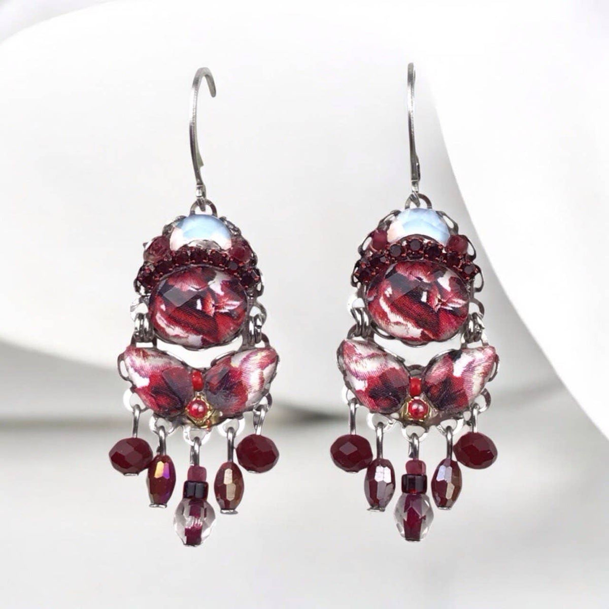 Melizi Jewelry Ruby Crystal Earrings