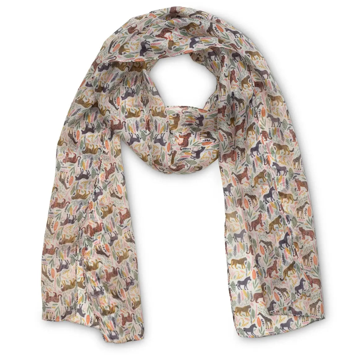 Quintessential Safari Cream Silk Scarf