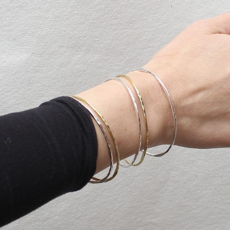 Marjorie Baer Hammered 6 Piece Bangle Set - BR0774D