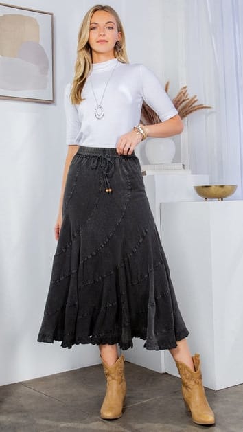 Boho Flair Asymmetrical Skirt