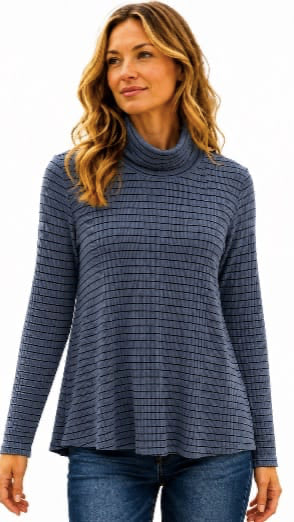 Cotton Lani A-line Turtleneck Top