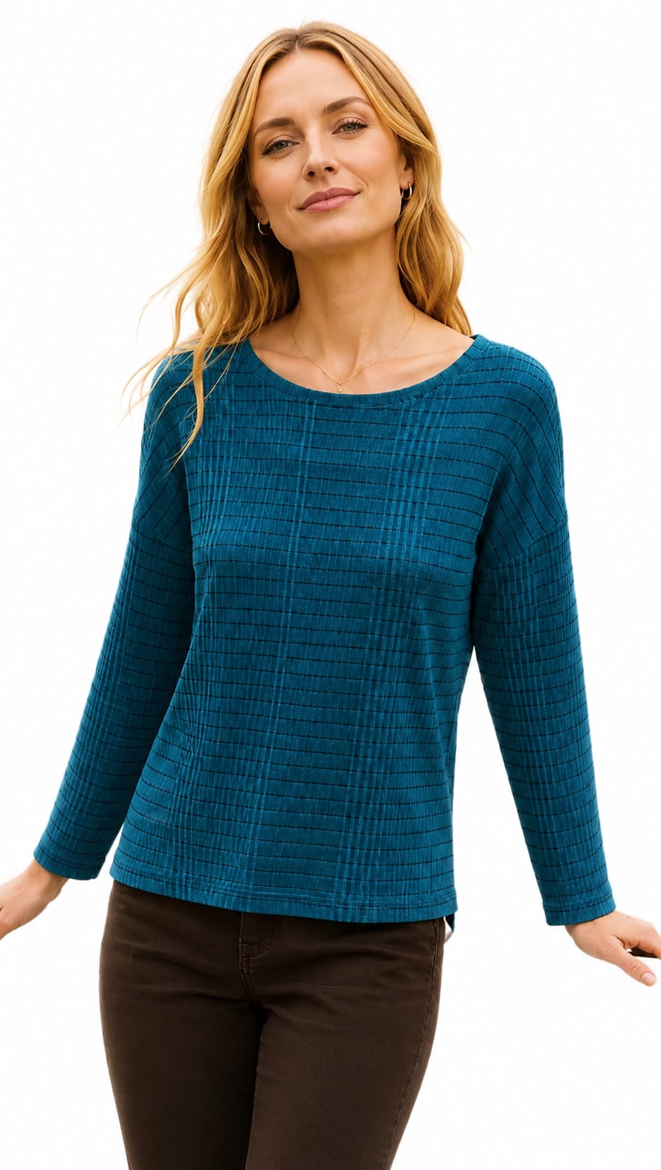 Cotton Lani Drop Shoulder Long Sleeve Shirt - Multiple Colors