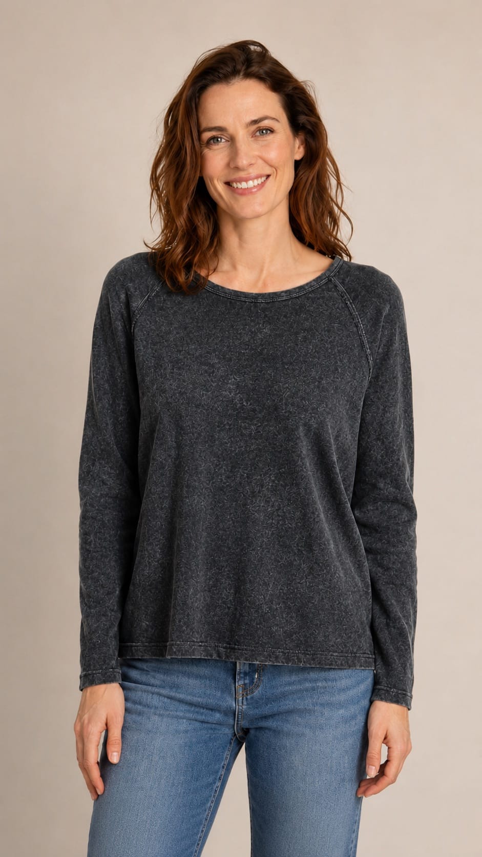 Cotton Lani Raglan Long Sleeve Top - Multiple Colors