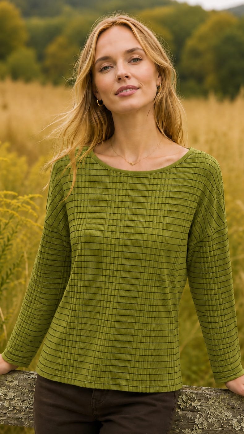 Cotton Lani Drop Shoulder Long Sleeve Shirt - Multiple Colors
