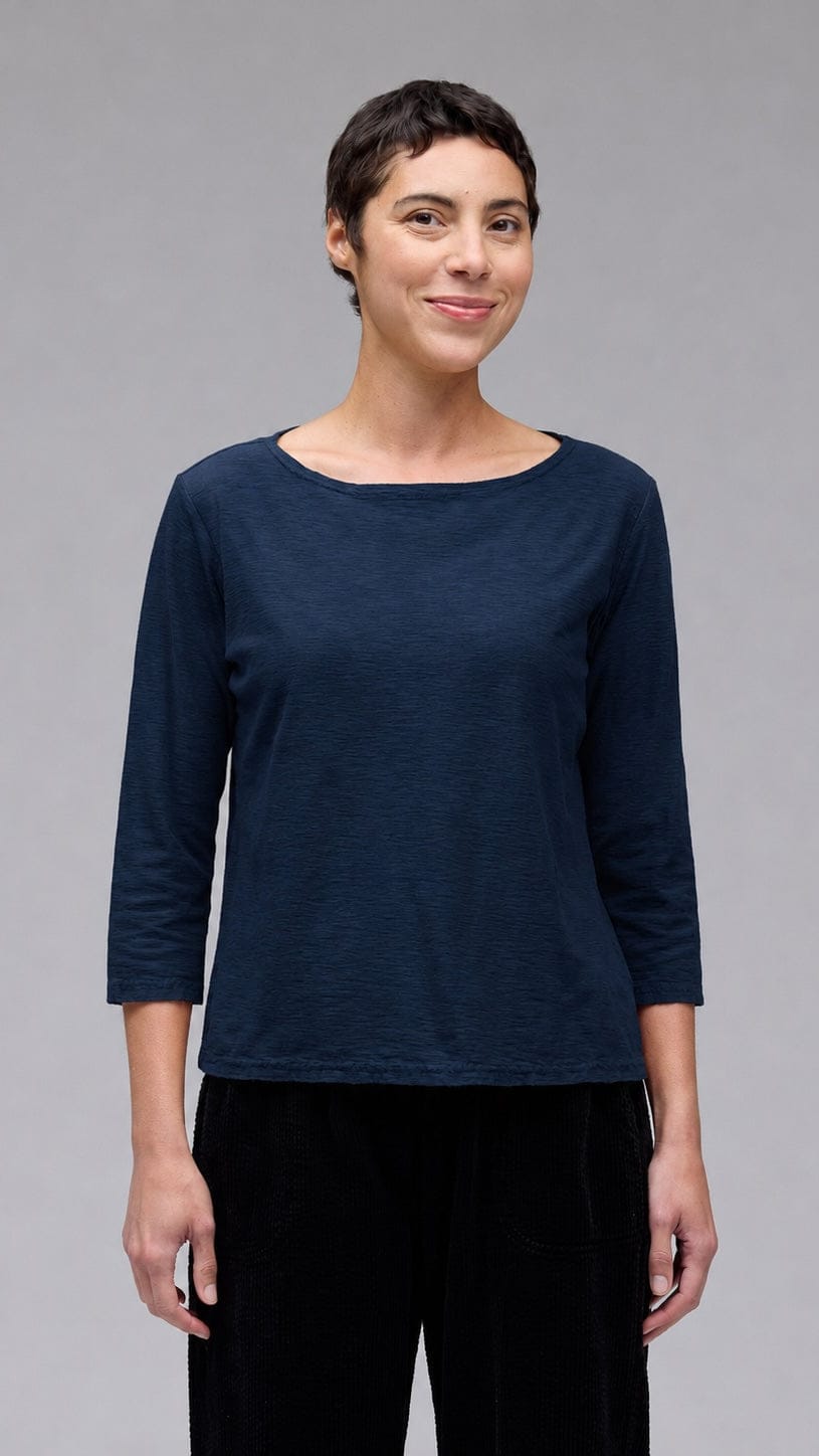 Cut Loose 3/4 Sleeve Boatneck Tee - Multiple Colors