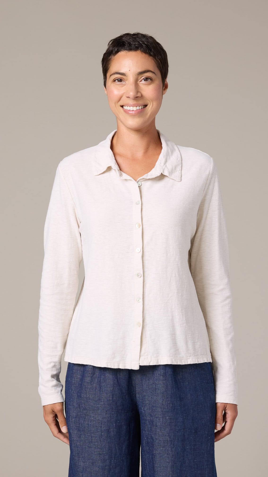 Cut Loose Long Sleeve Fitted Shirt - Multiple Colors