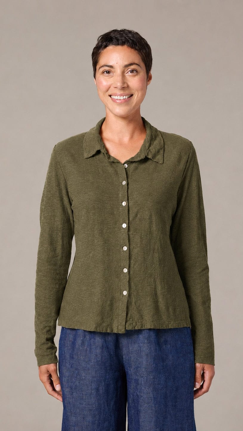 Cut Loose Long Sleeve Fitted Shirt - Multiple Colors