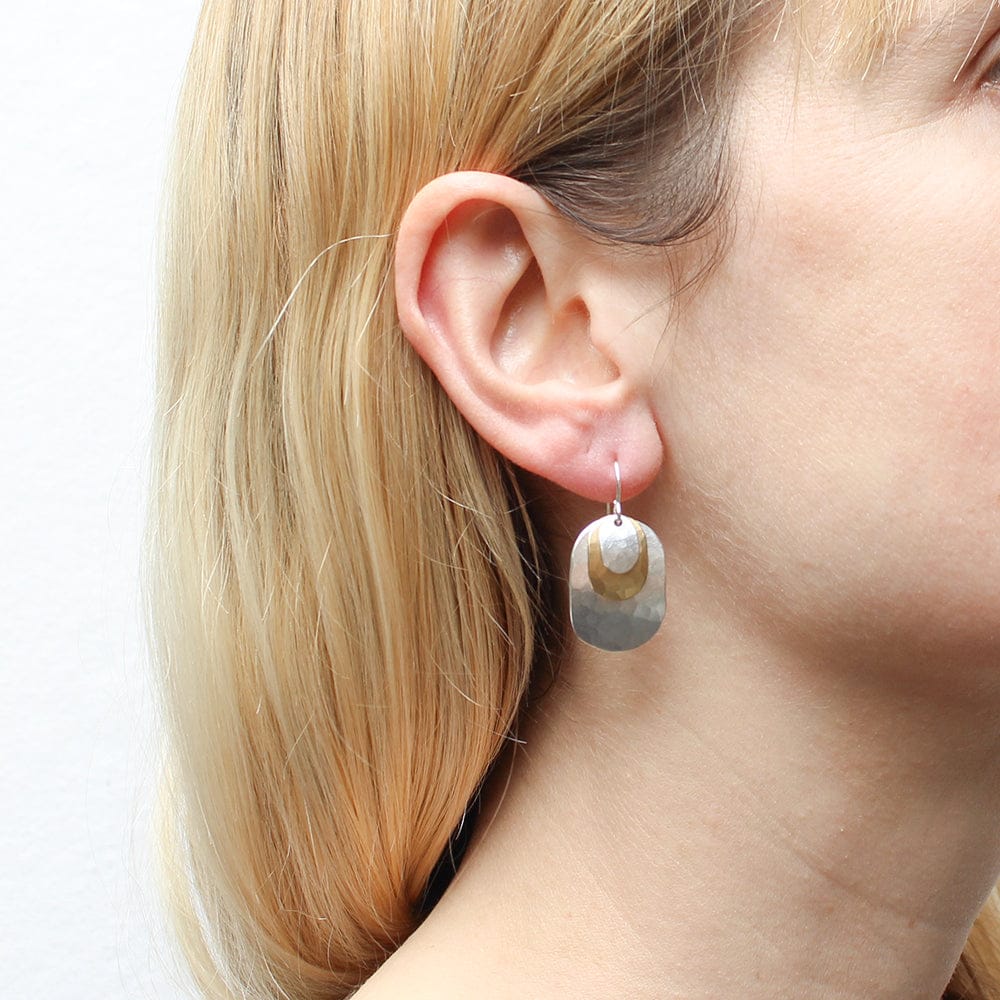 Marjorie Baer Small Layered Ovals Wire Earrings - E1521DW