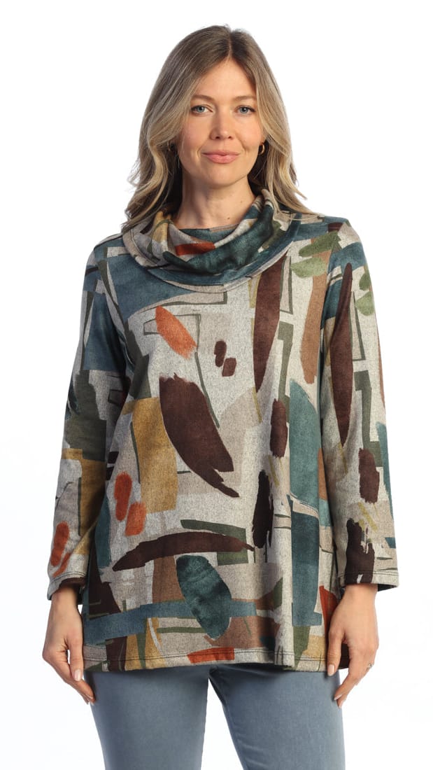 Jess & Jane French Brushed Cowl Neck Tunic