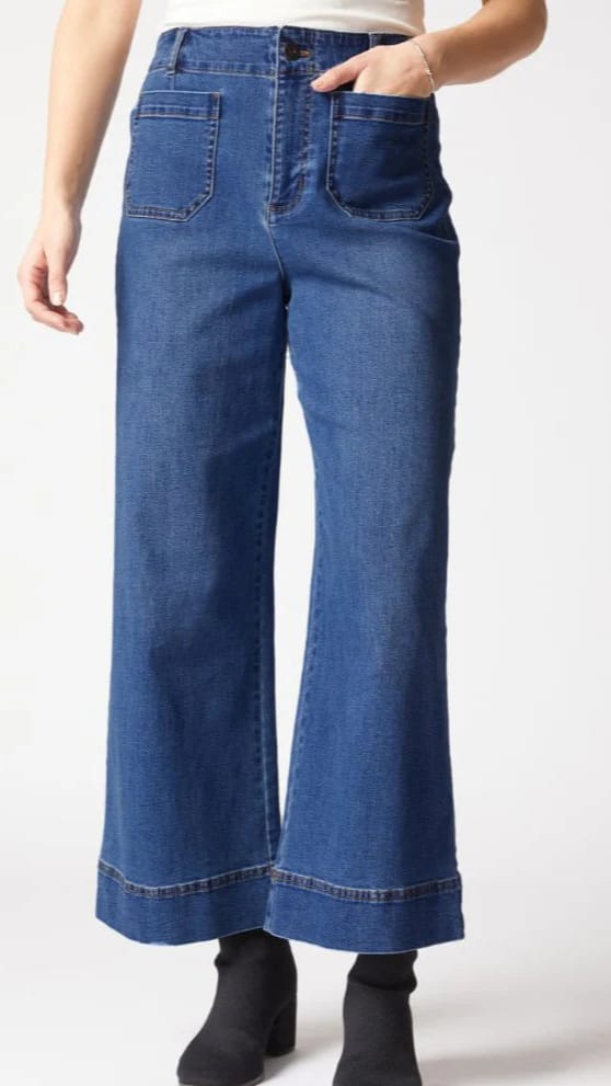 Habitat Stretch Denim Wide Leg Ankle Jean