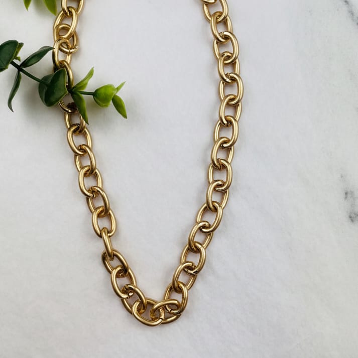 Stirrup Chain Necklace - Multiple Metals