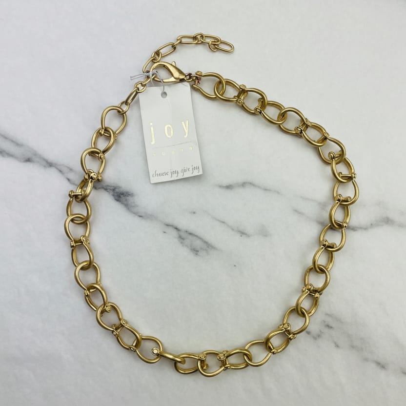 Stirrup Chain Necklace - Multiple Metals