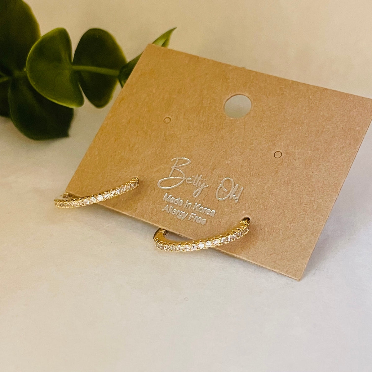 Betty Oh Medium CZ Hoop - Multiple Colors