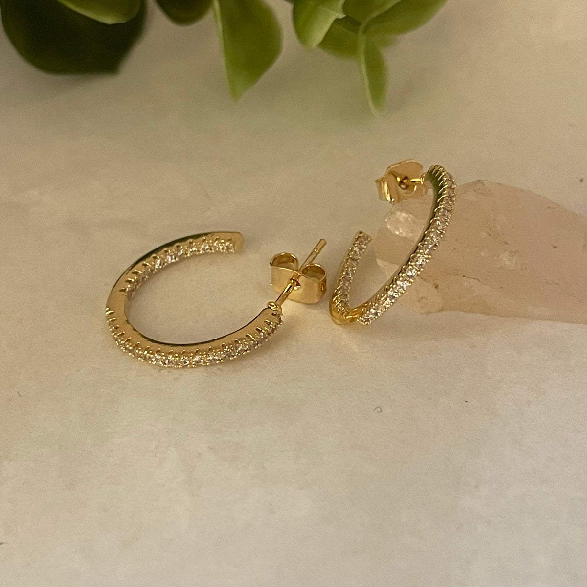 Betty Oh Medium CZ Hoop - Multiple Colors