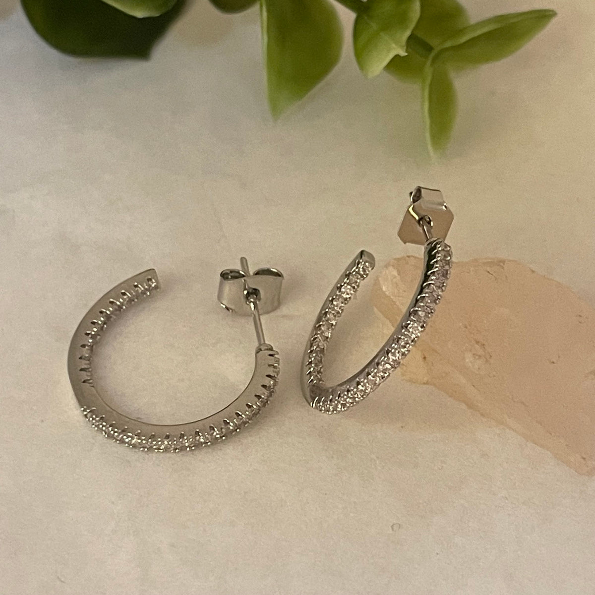 Betty Oh Medium CZ Hoop - Multiple Colors